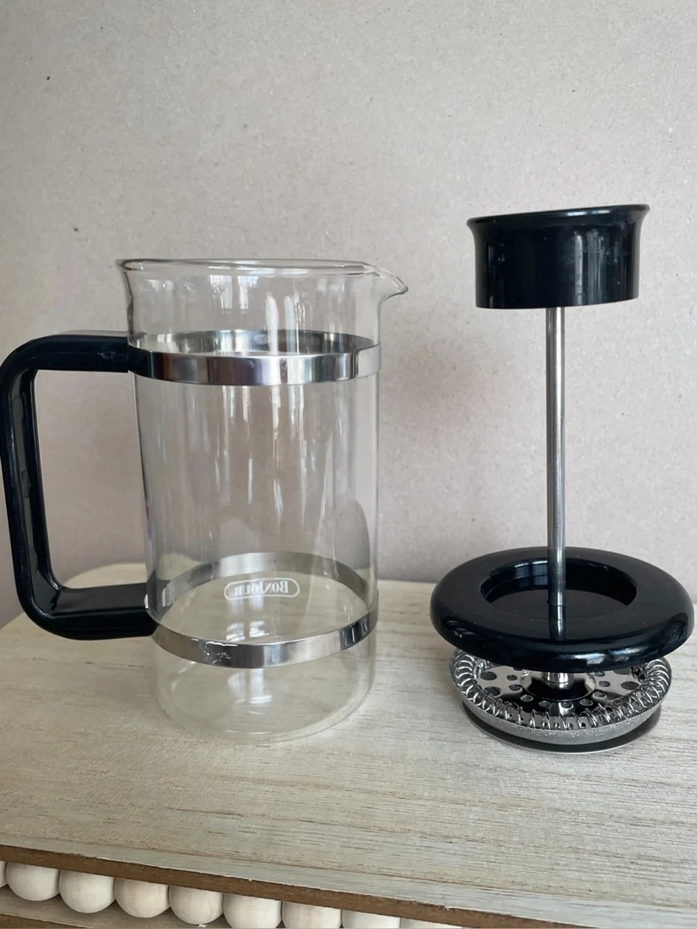 BonJour 12 oz coffee press, makes one perfect mug, can also be used with loose